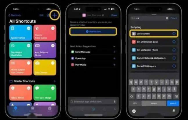 三都镇苹果14锁屏维修店分享iPhone14升级iOS16.4后如何创建锁屏快捷方式 