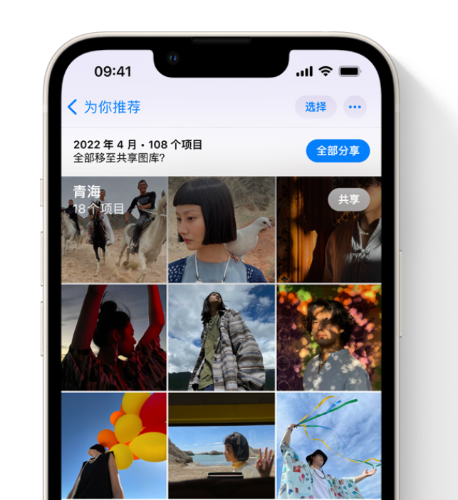 三都镇苹果维修网点分享在 iPhone 上使用共享图库 